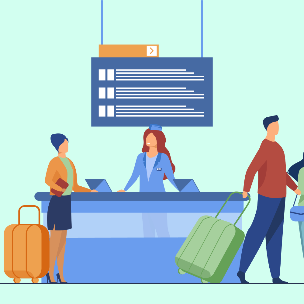check-in desk