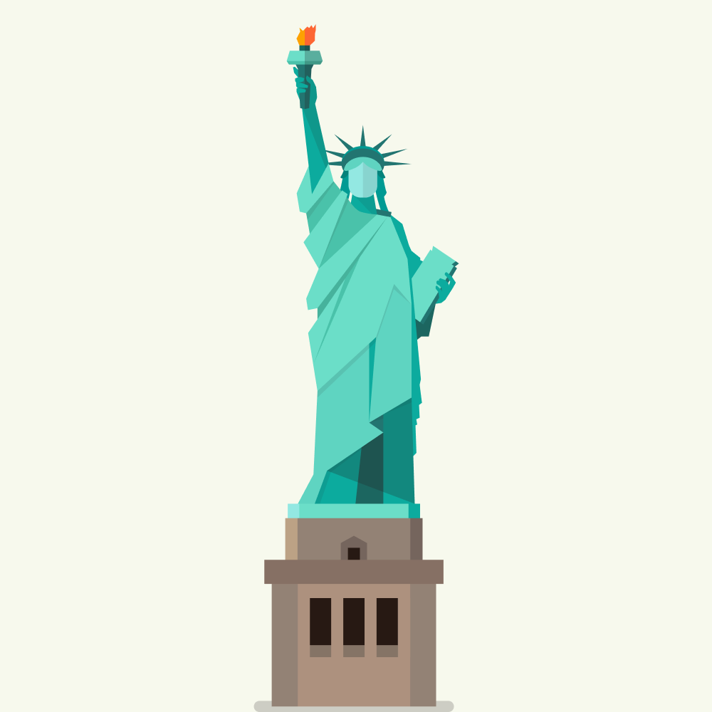 the Statue of Liberty